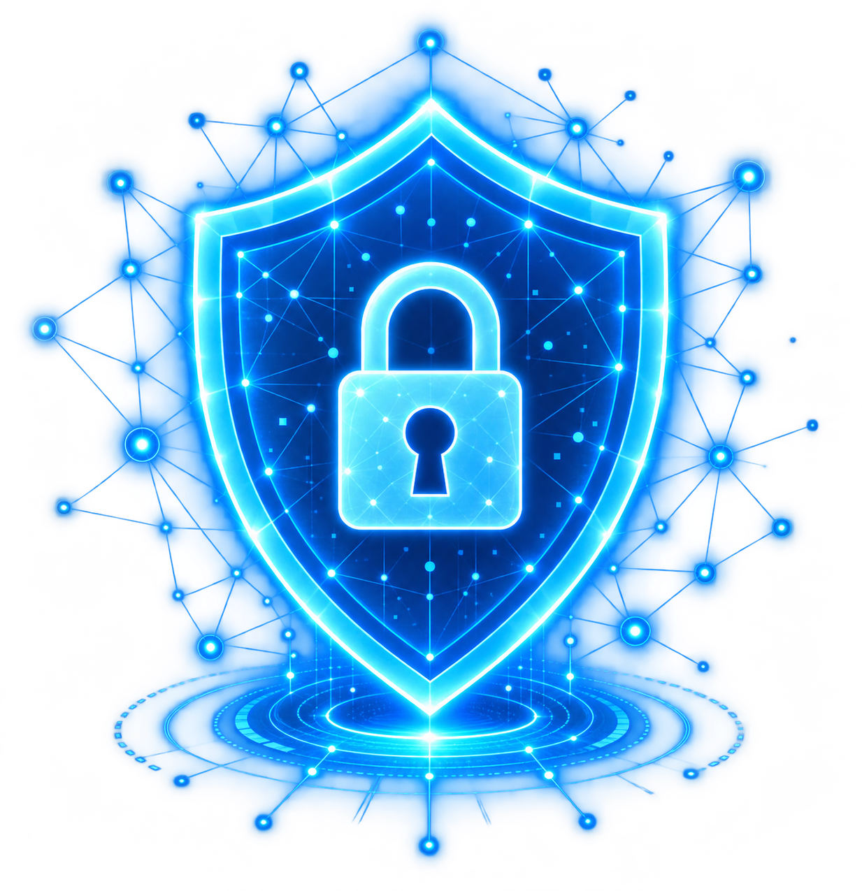 Cybersecurity lock badge